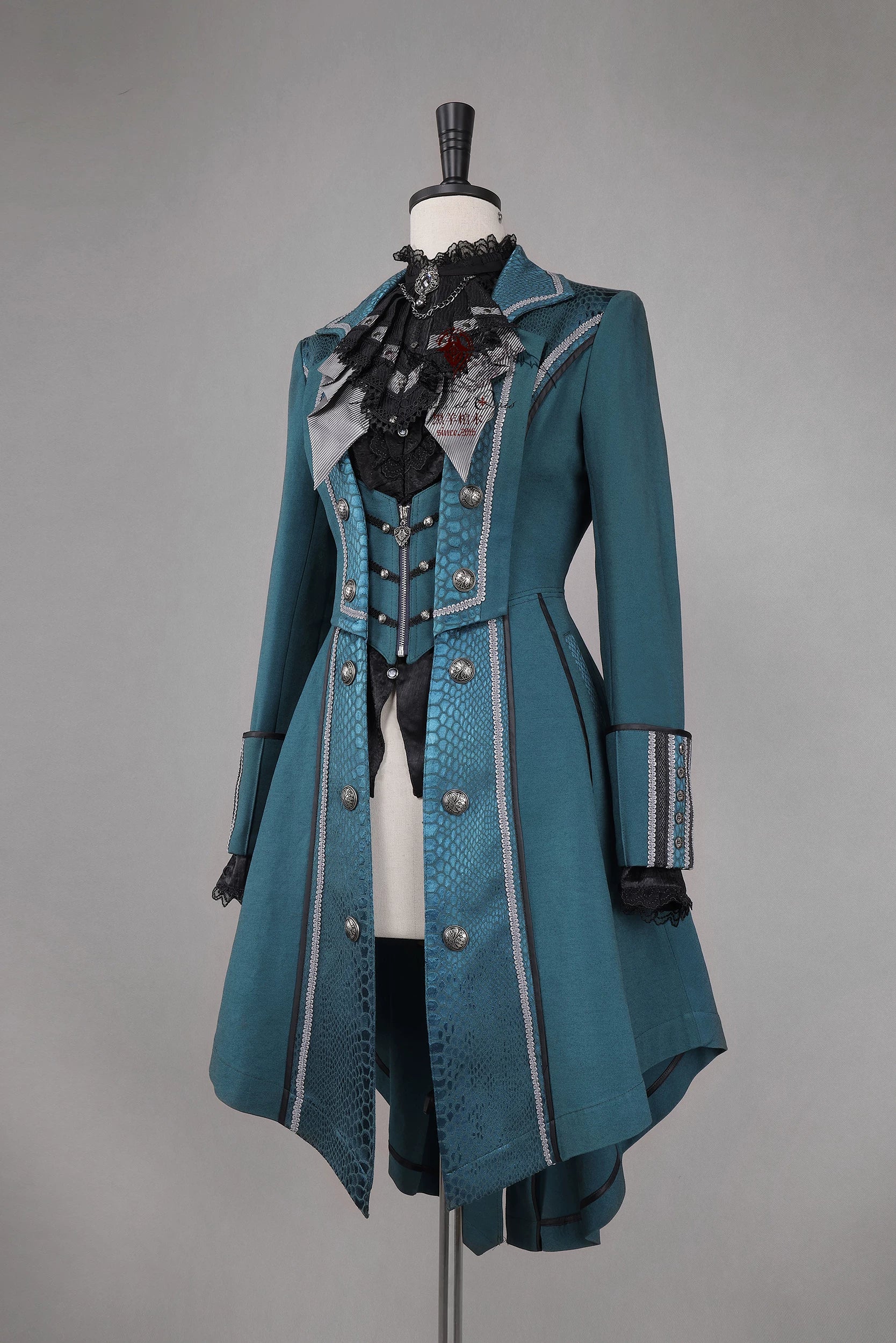 Bat Wing - Embroidery Ouji Lolita Coat, Detachable Front Panels 44433:808161