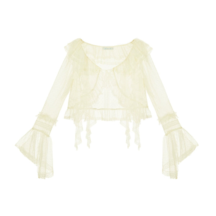 With PUJI~Letters and Poetry~Summer Classic Lolita Tulle Lace Bolero with Multi-Color