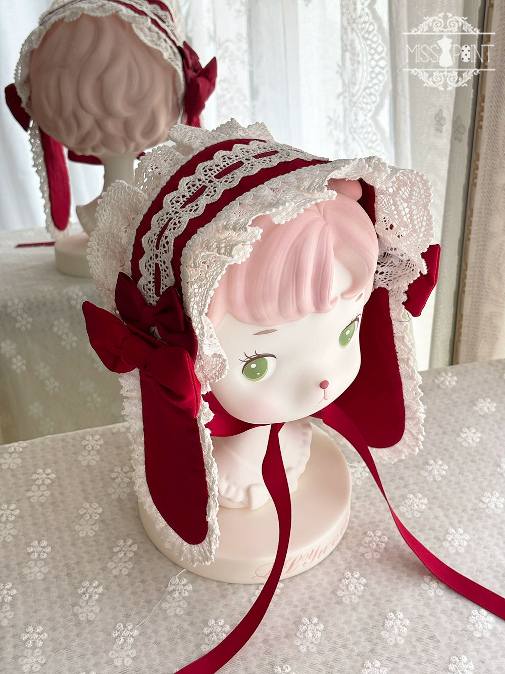 Miss Point - Vintage Petal Rabbit - Old School Lolita Headdress Suit With Bunny Ear 43134:766745