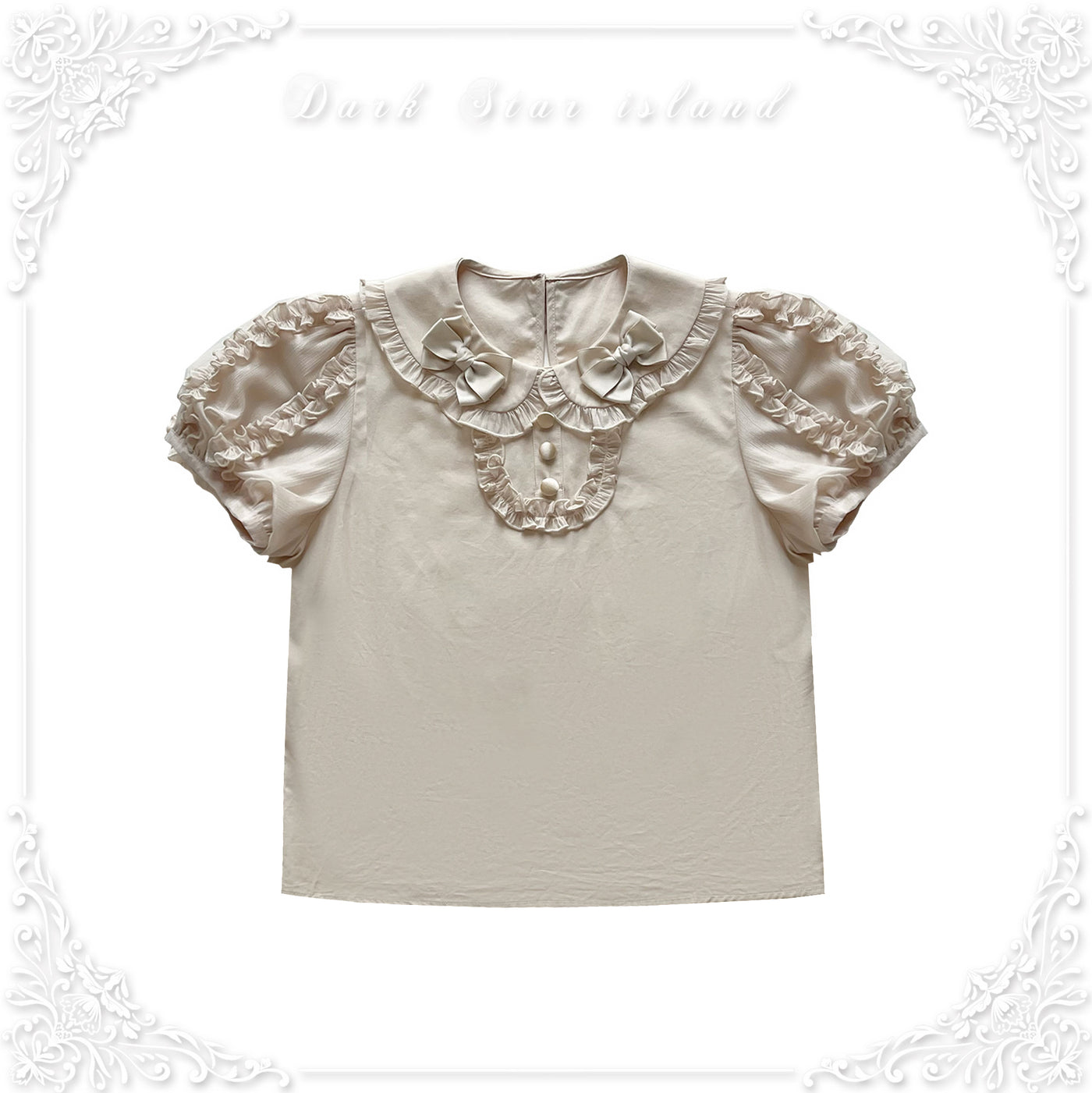 Dark Star Island~Lily and Mountain Wind~Elegent Lolita JSK Dress Summer Lolita Dress S Ivory Shirt 