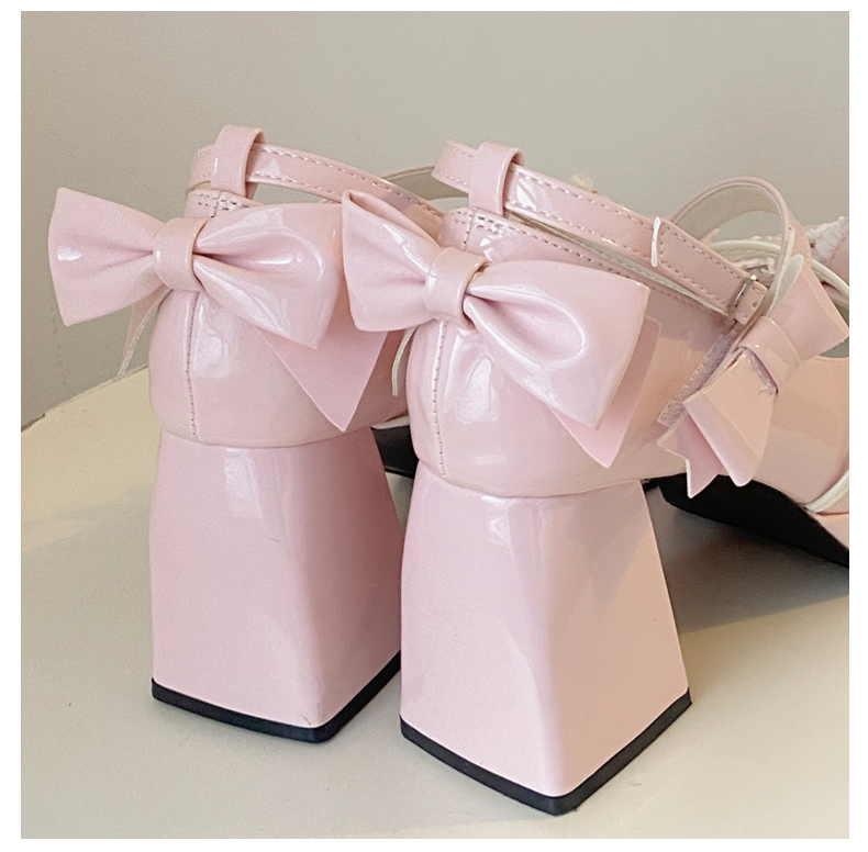 Girly Heart - Sweet Lolita Chunky Heels Shoes, Dreamy Bows 44740:820829