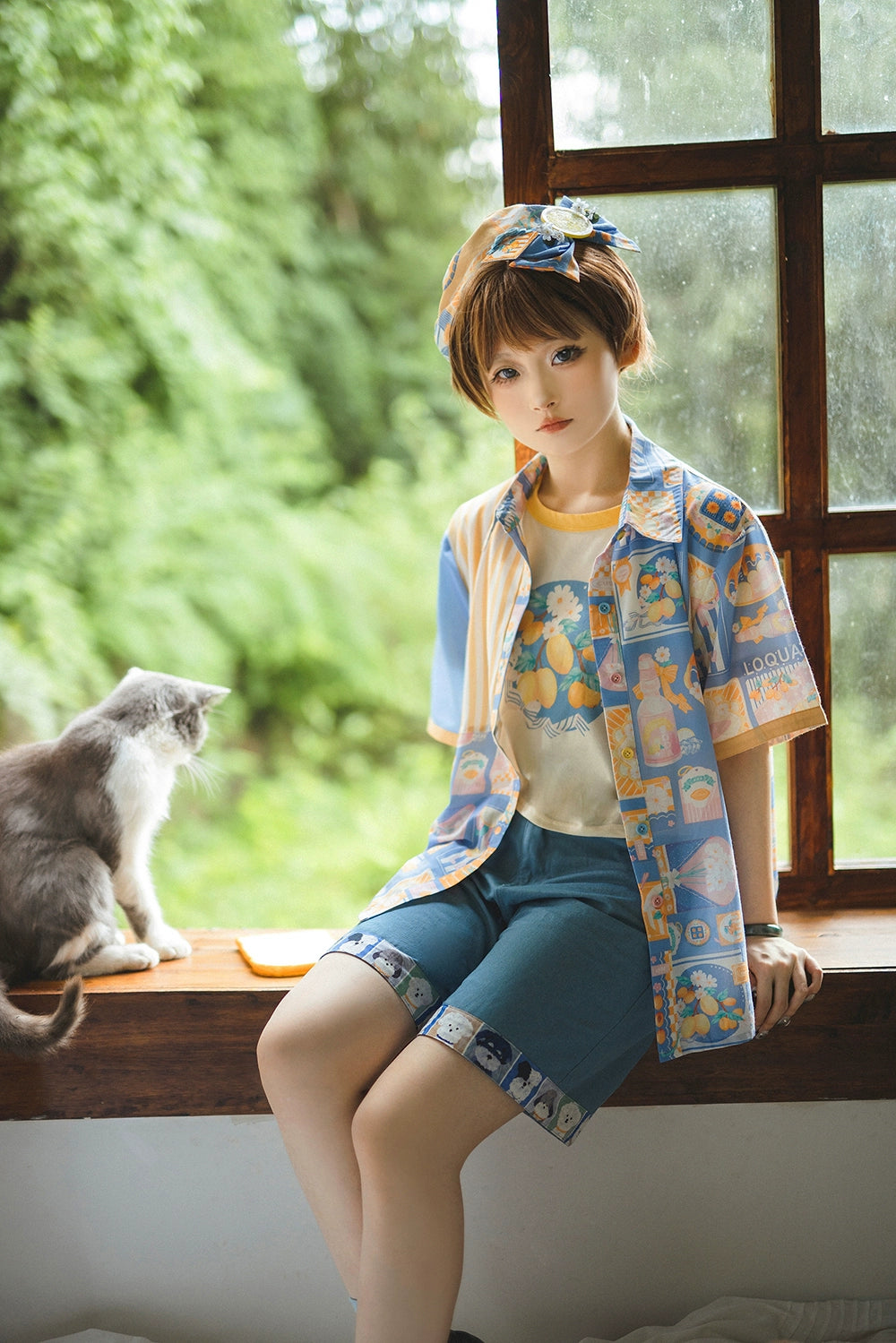 Miss Point~Daisy Lemon~Daily Lolita Short Sleeve Shirt Customized   