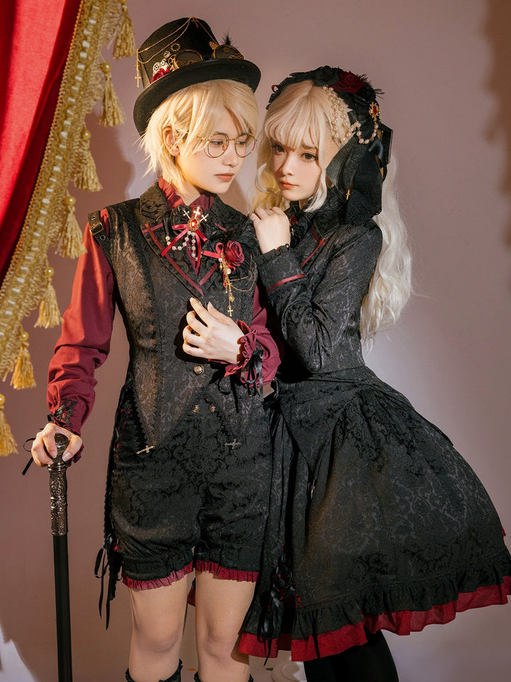 (BFM)Luna Planetarium~Evil Fang~Gothic Lolita JSK Suit Ouji Lolita Shorts Suit   