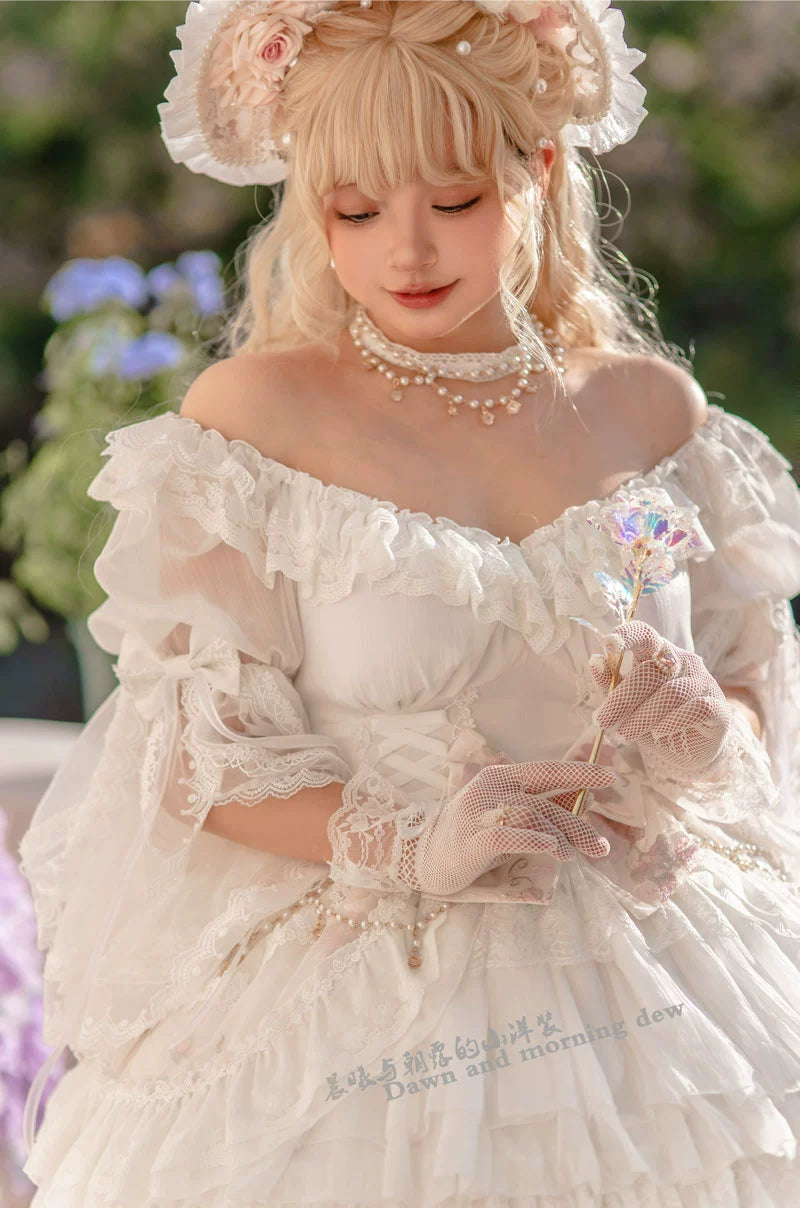 Dawn and Morning - Elegant Lolita OP Dress Sunrise Elf Long Dress