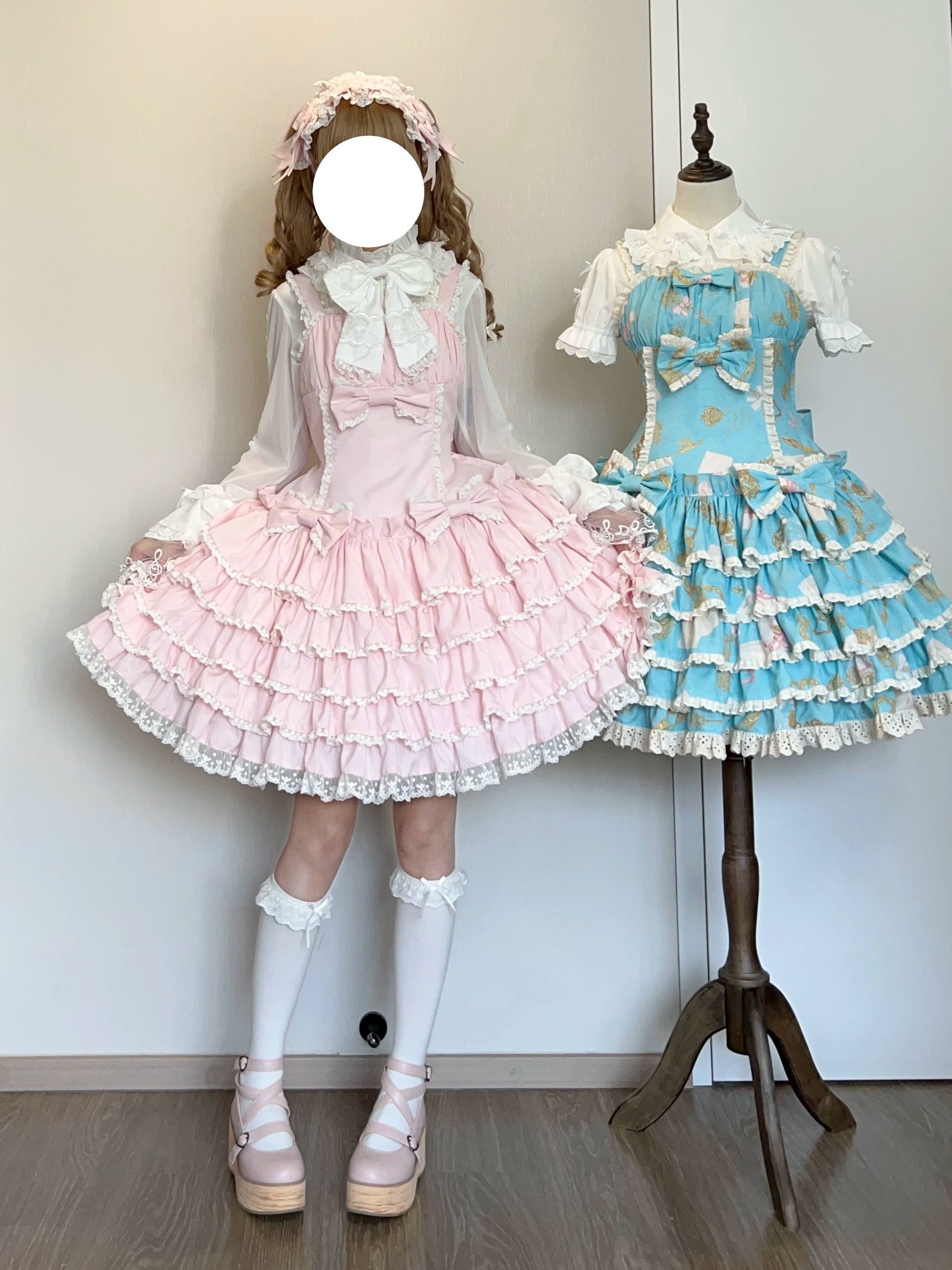 Nn Star~Half Sugar Ism~Sweet Lolita JSK Low Waist Dress With Tiered Hem 43152:768398