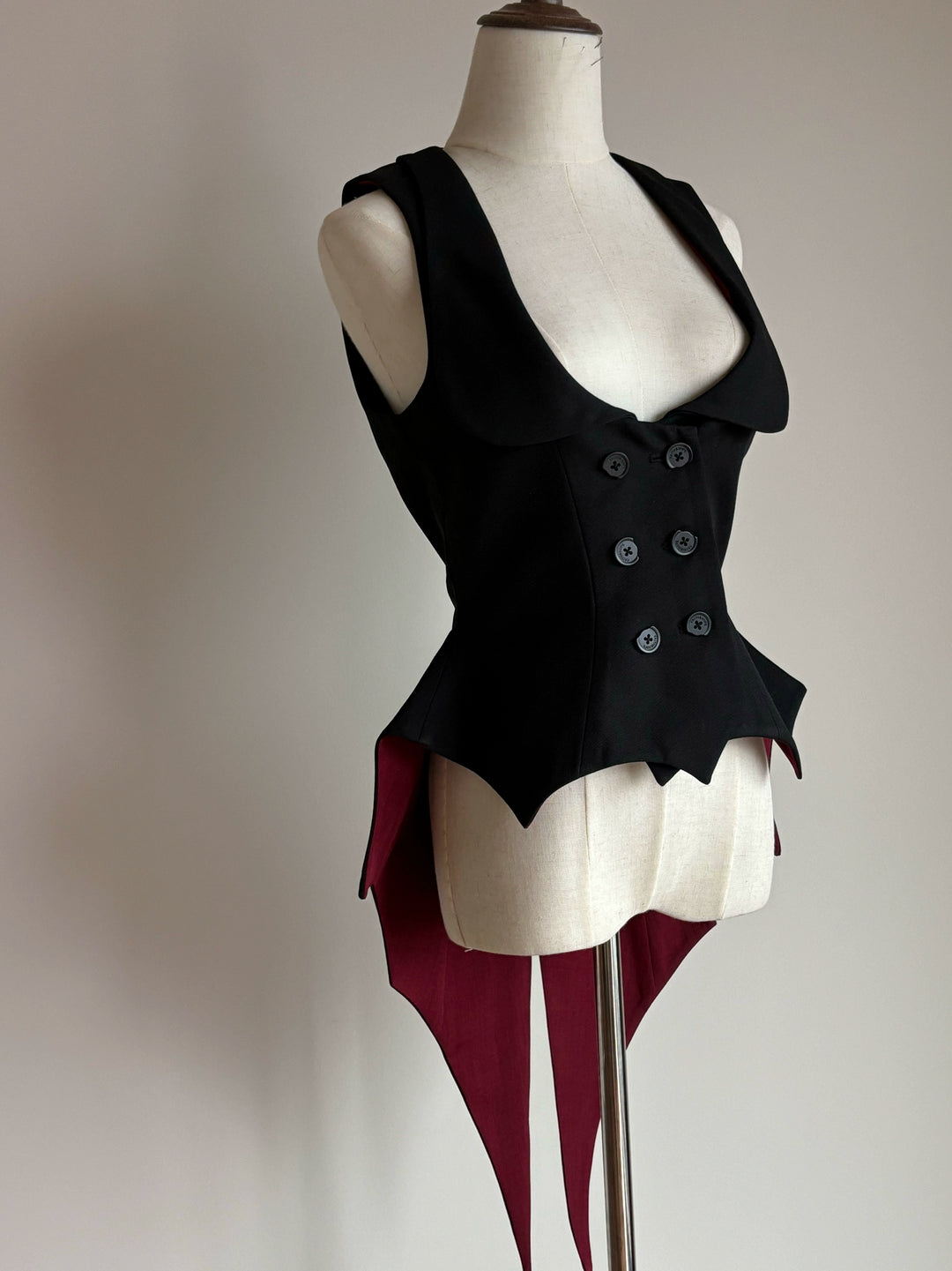 FlowerFairyDaily~Final Nocturne~Gothic Lolita Vest Black Bat Vest