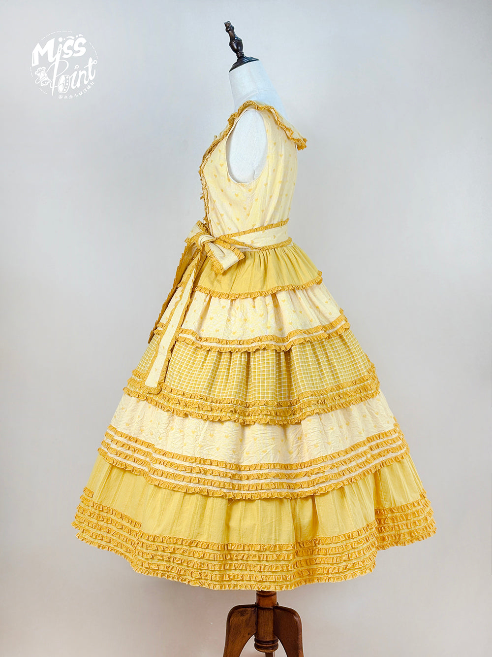 Miss Point~Garden Sunflower~Country Lolita JSK Five-Tiered Open Front Dress 42509:742414