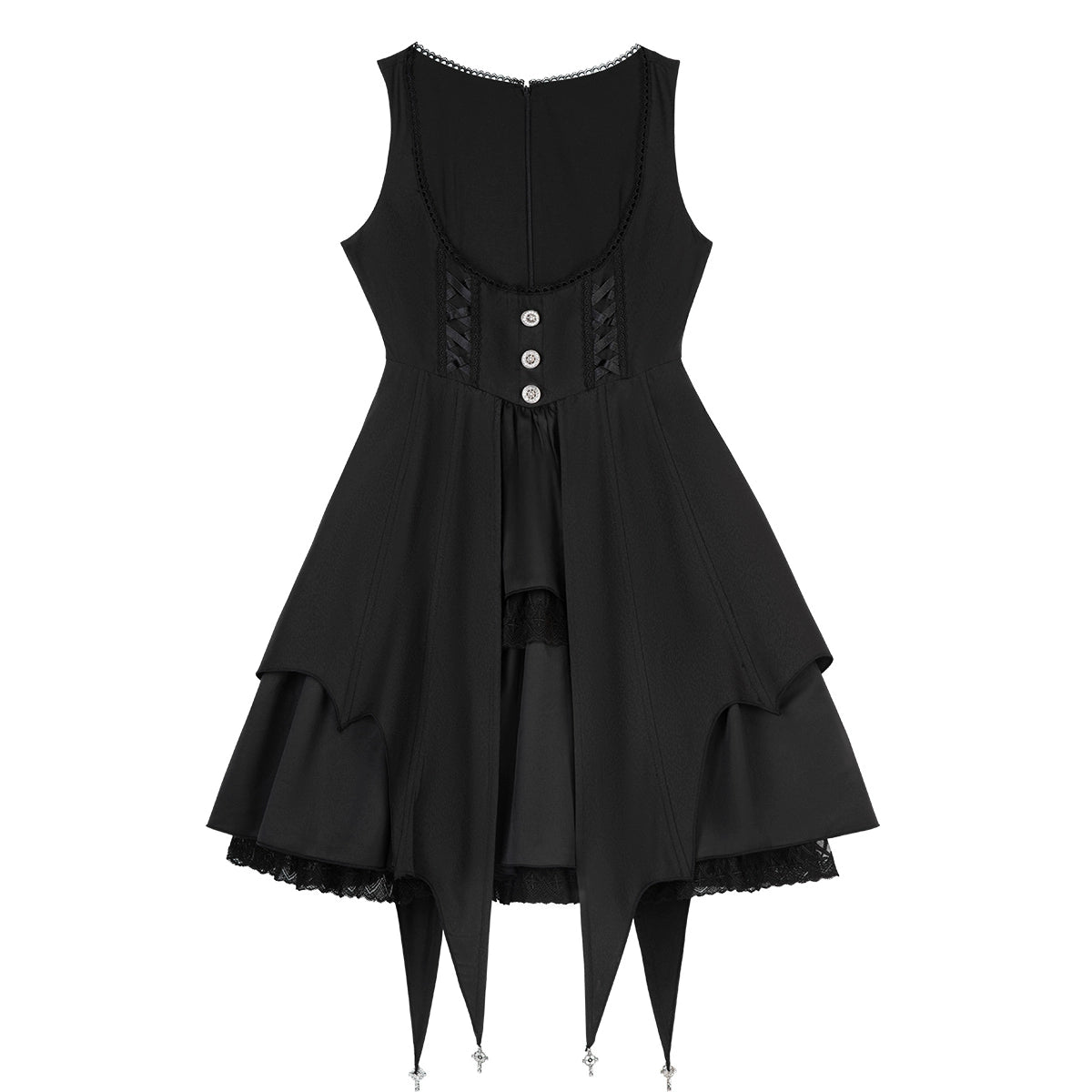 Your Princess - Dawn Witch - Black Gothic Lolita JSK Dress + White Blouse JSK S