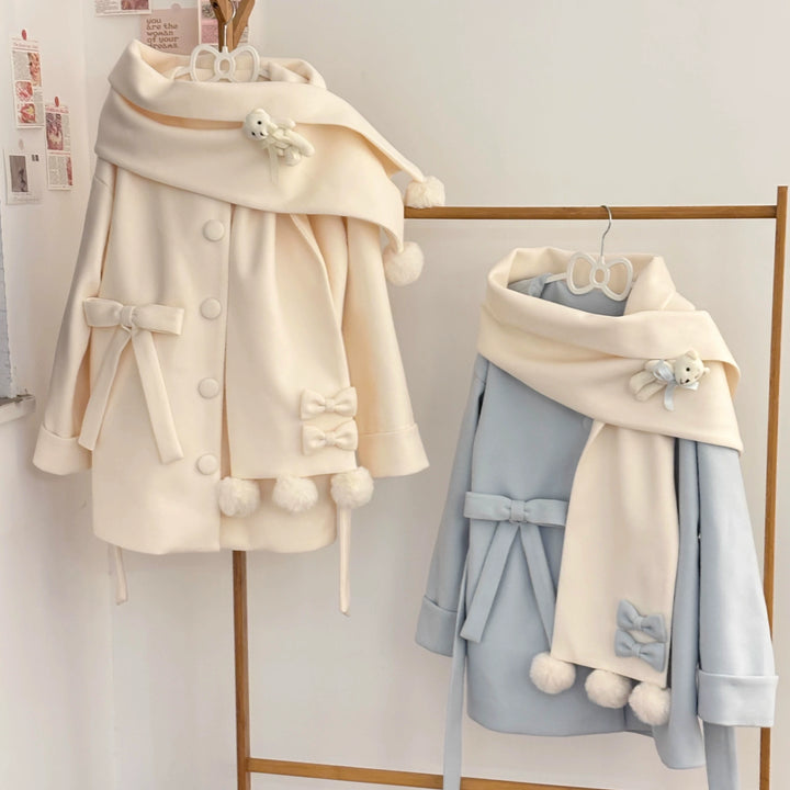 Platycodon House~Winter Sweet Lolita Coat Long Scarf Outerwear