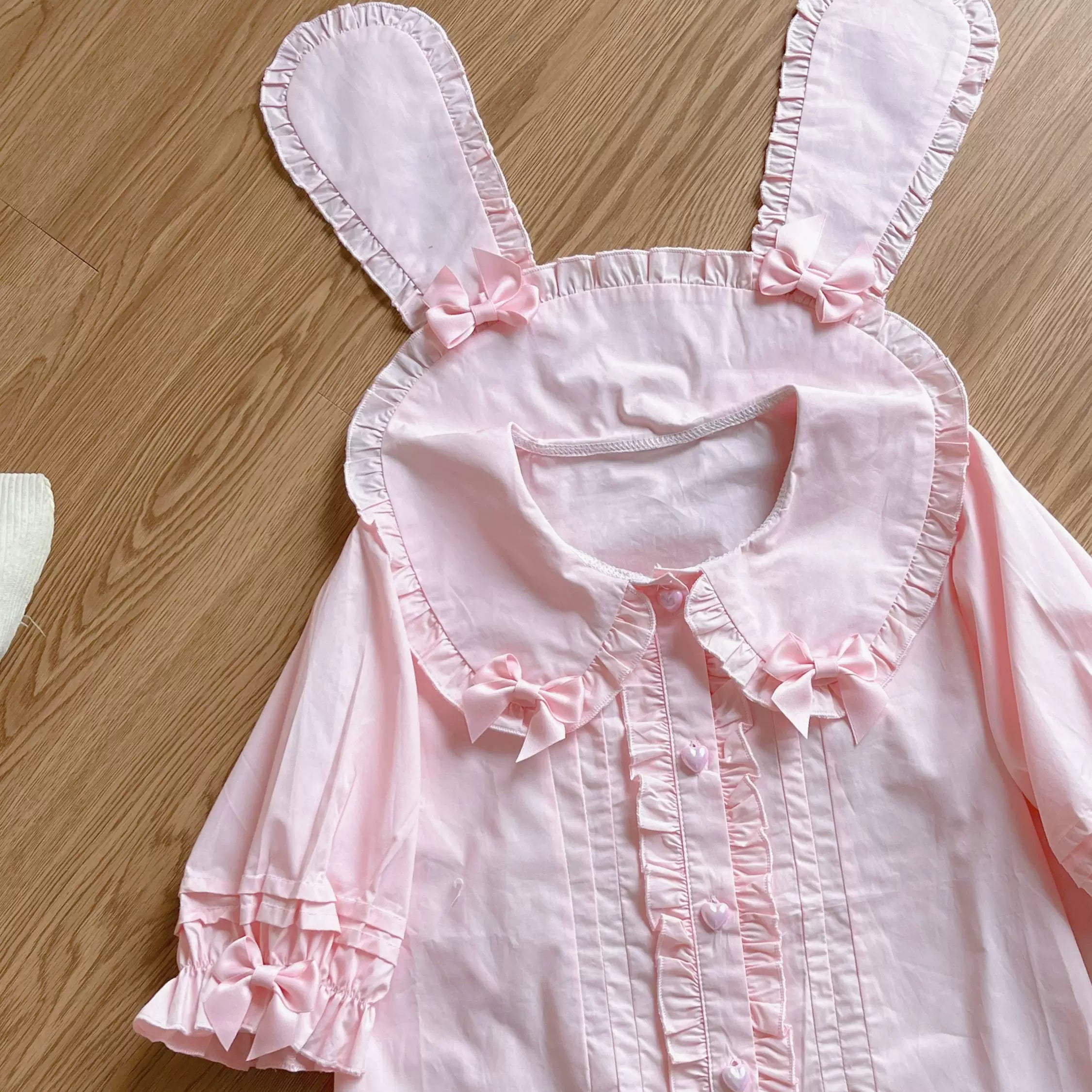 Cute Rabbit - Sweet Lolita Short Sleeve Shirt, Bunny Ears