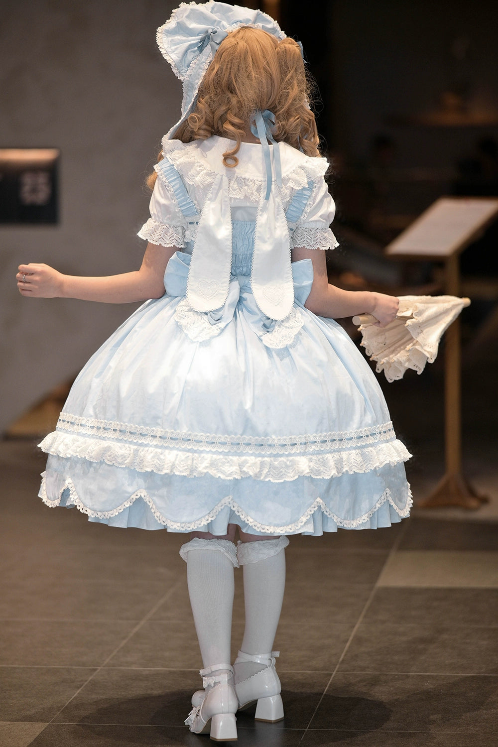 Miss Point~Vintage Petal Rabbit~Cotton Old School Lolita Blouse With Bunny Ear Customized Size 43137:769671