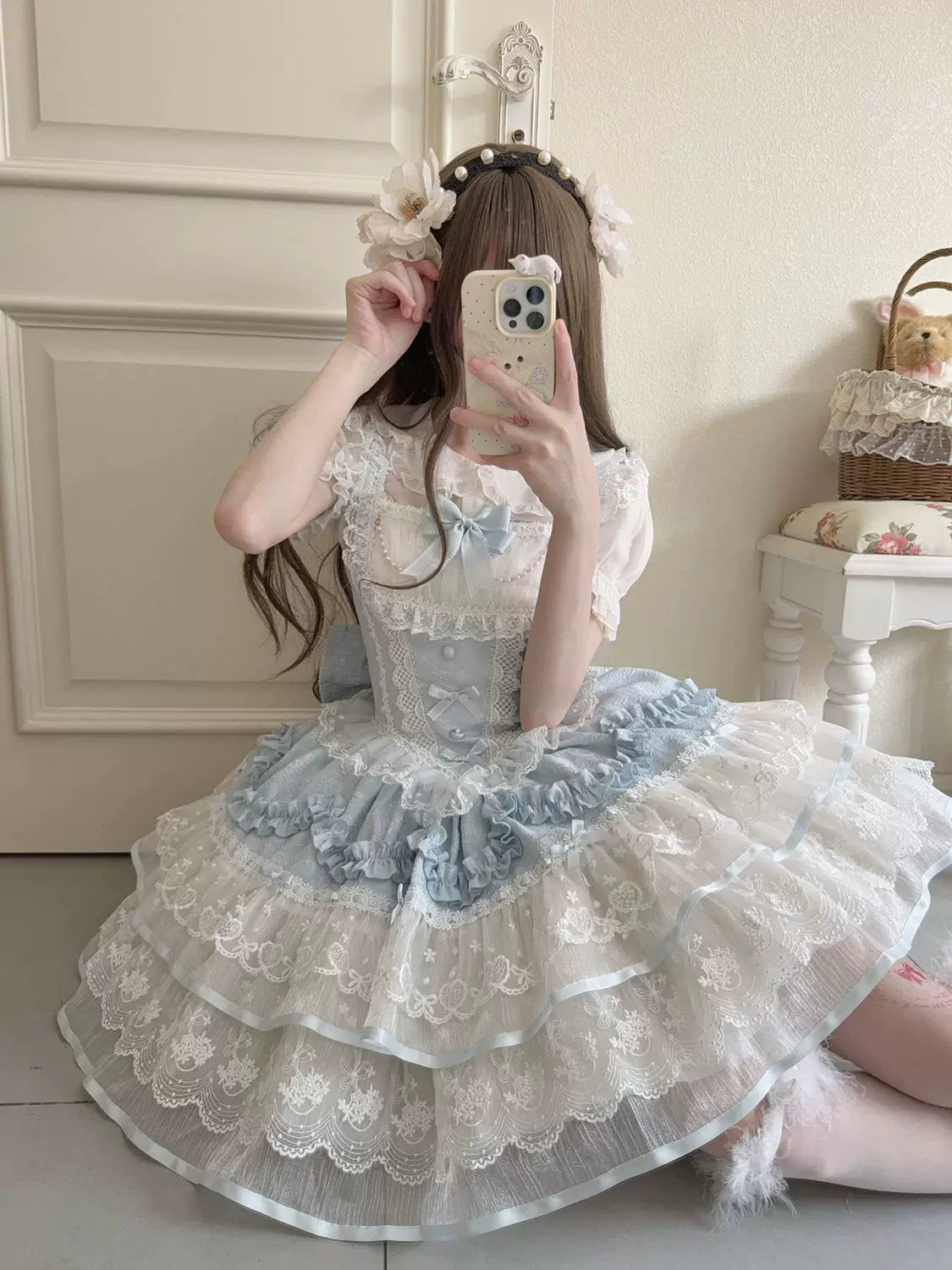 Ballet Dream - Sweet Lolita JSK Dress, Petal-like Layered Skirt