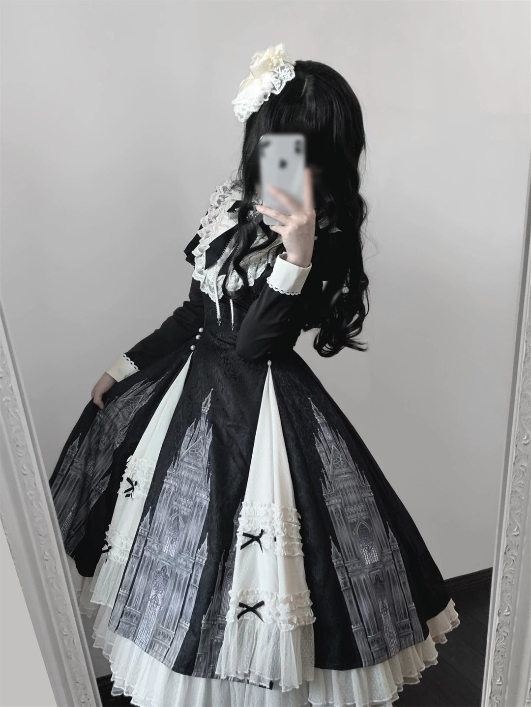 Letters from Unknown Star~Church Bell~Elegant Lolita OP Dress Long Sleeve Spring Autumn   