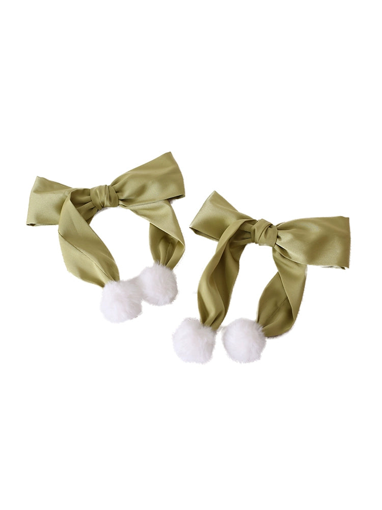 Xiaogui~Sweet Lolita Bow Hair Clips Multicolors   