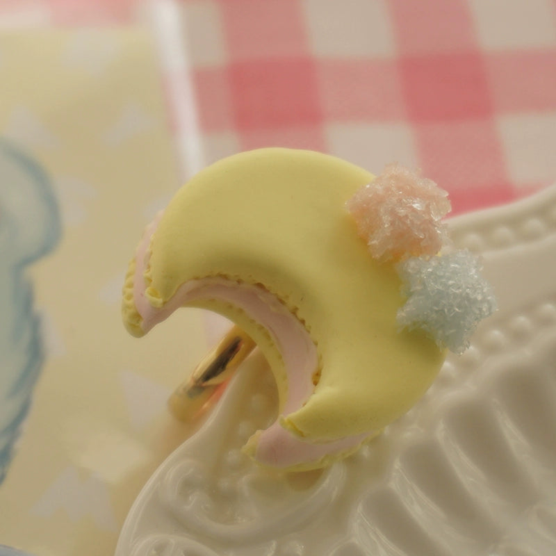Cat Tea Party - Kwaii Lolita Accessories Moon Lollipop Clay Necklace Ring Ring