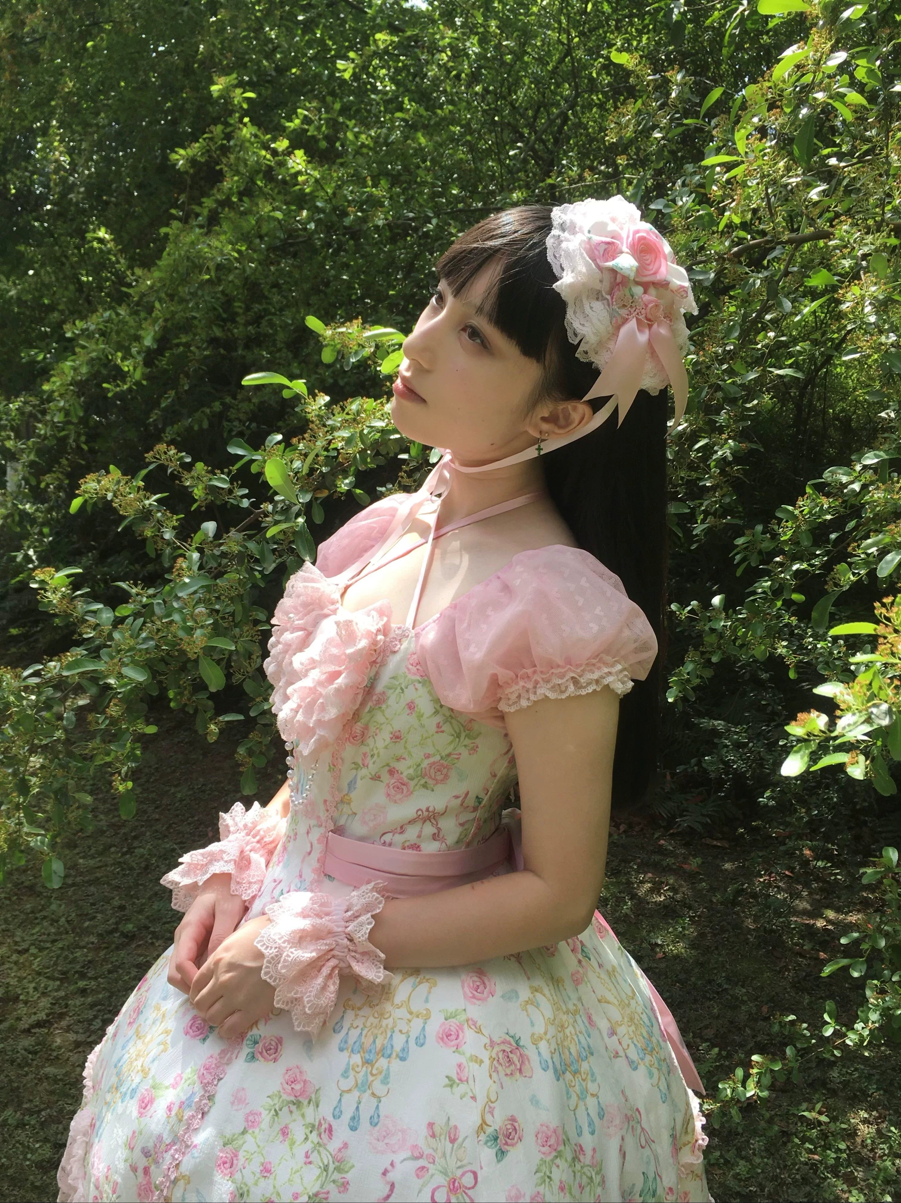 Spring 2025 - Old School Lolita Floral Print JSK Dress, Doll-Like OP 45247:842761
