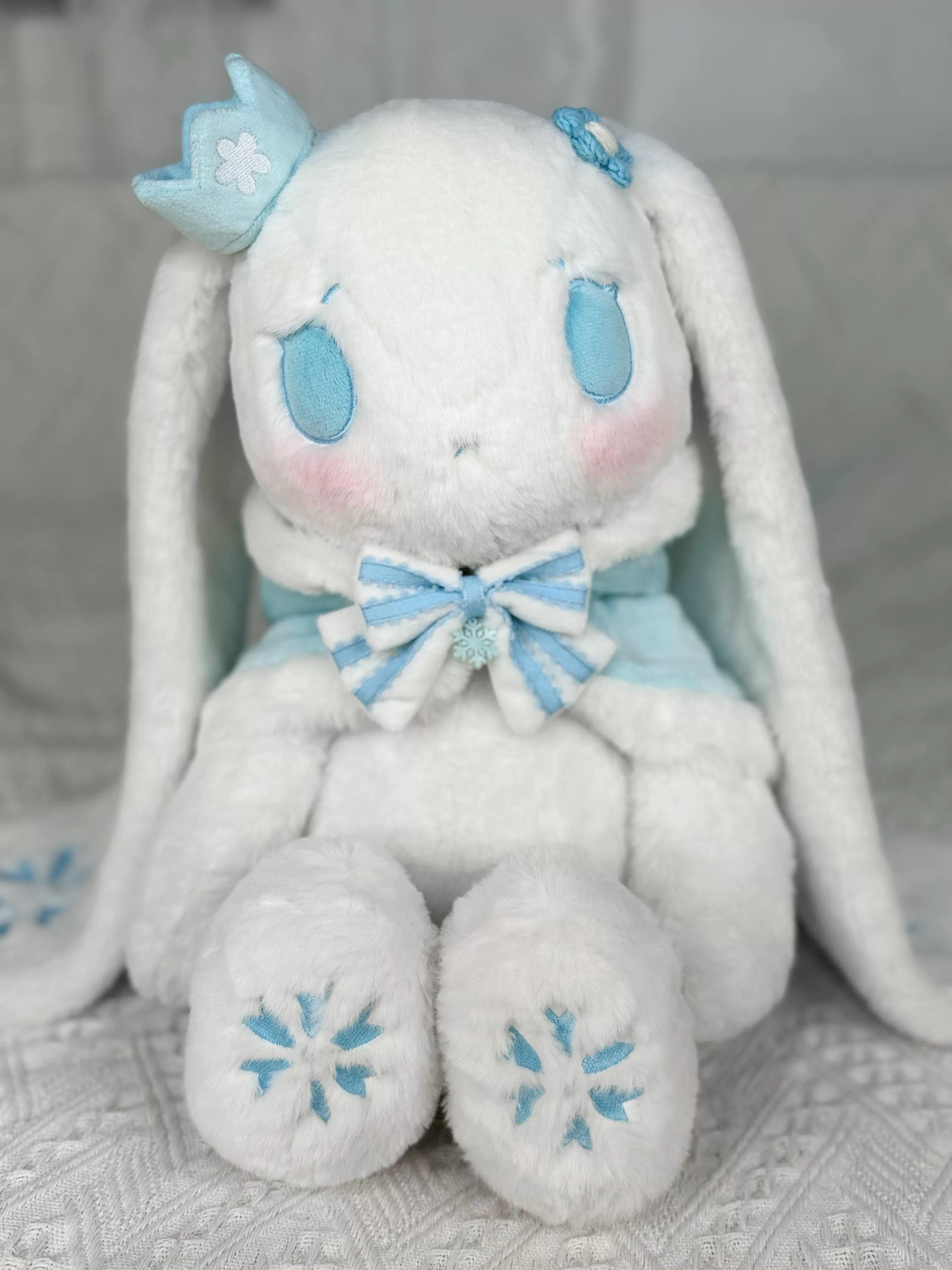 RosyDream - Kawaii Lolita Bunny Doll Bag Plush Doll with a Skeleton Snowflake Bunny Doll Only