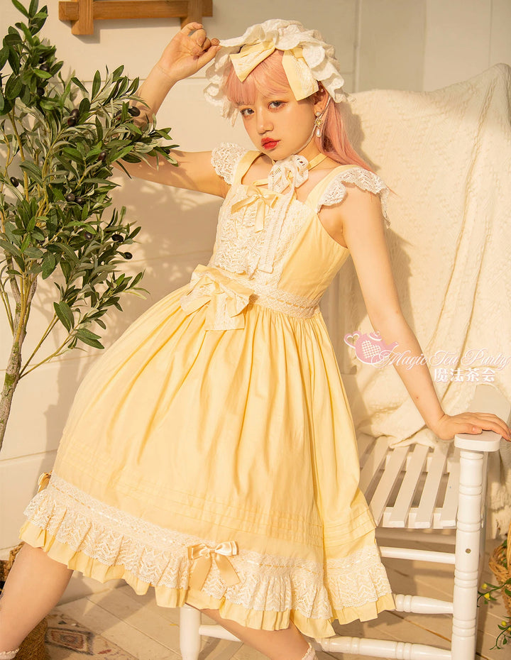 Magic Tea Party~Cute Lolita Jumper Skirt Multicolors JSK   