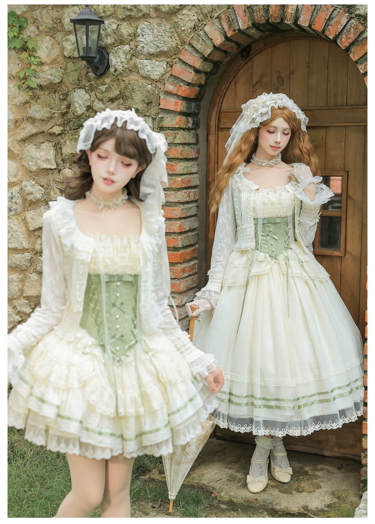 Unfailing - Classic Lolita Bow Jacquard Corset JSK Dress 45632:856679