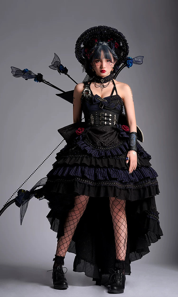 Ismailia - Gothic Lolita JSK Dress, Lace & Rose