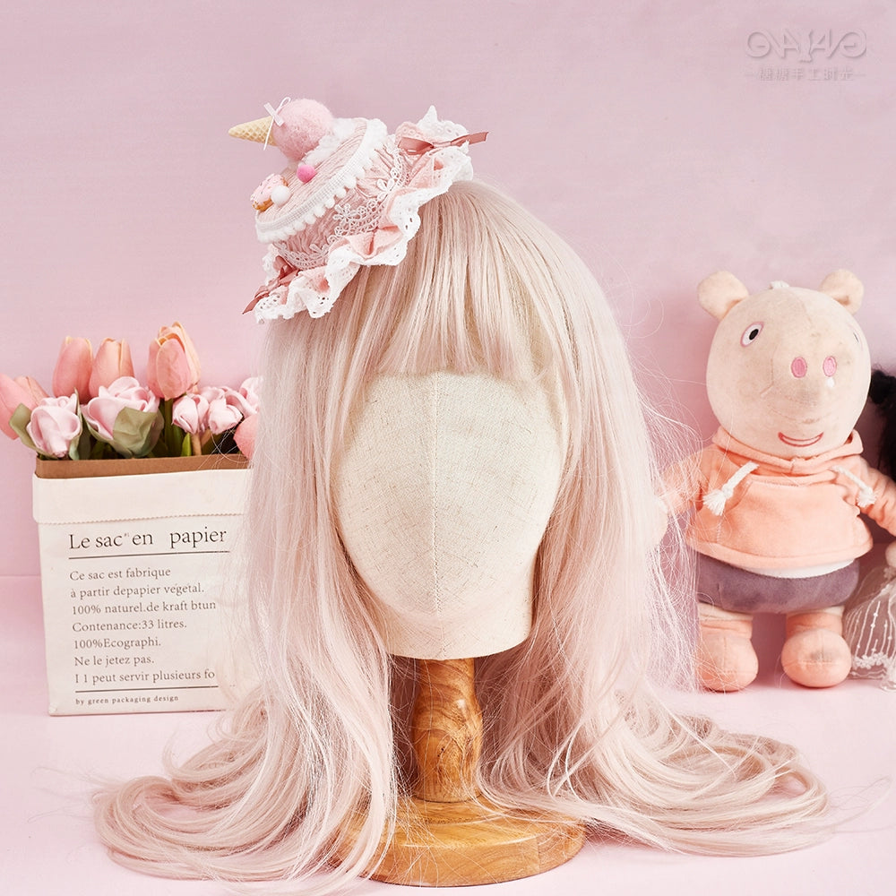 Handmade Sugar Time~Sweet Lolita Cake Hat Hair Accessory Chocolate Clip