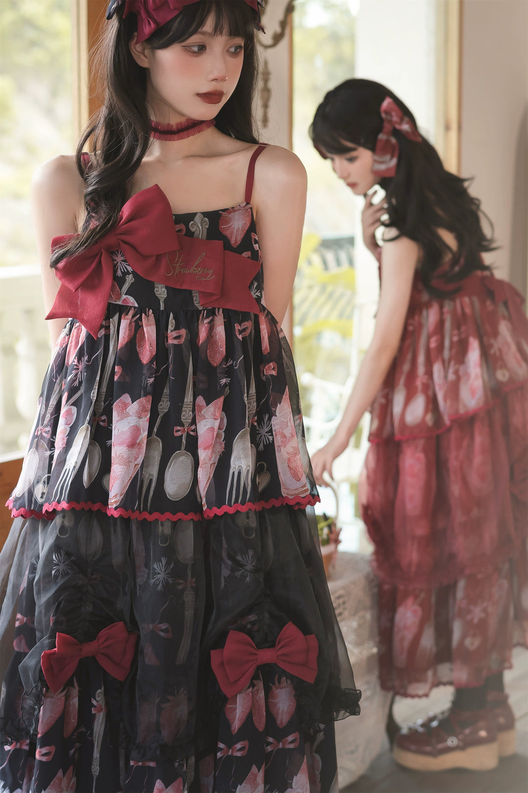 Babyblue~Strawberry Box~Sweet Lolita JSK With Strawberry Print 42972:760718