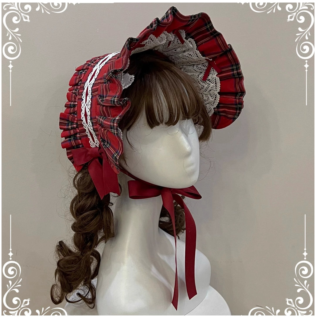(BFM)Little Bear~Laura's Doll~Sweet Lolita Bloomer Bonnet Headband Hair Clip   