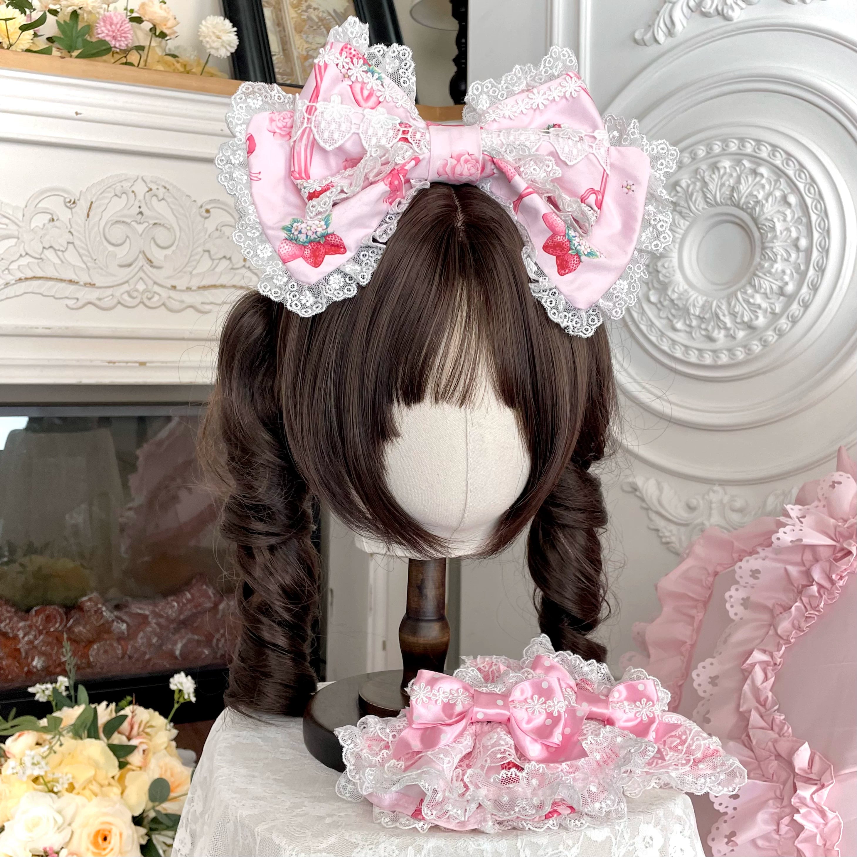 Deer Strawberry Garden - Old School Lolita Deer & Strawberry Printed JSK Dress 45681:860554