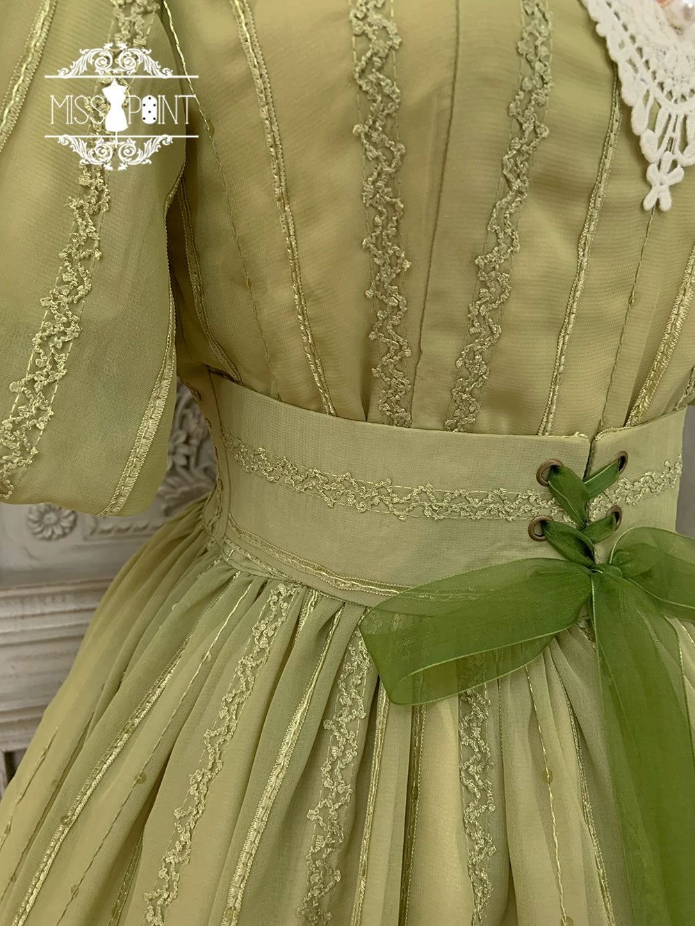 Miss Point~Tulip~Classic Lolita OP Dress Short Sleeve Dress Multicolors 19622:405462