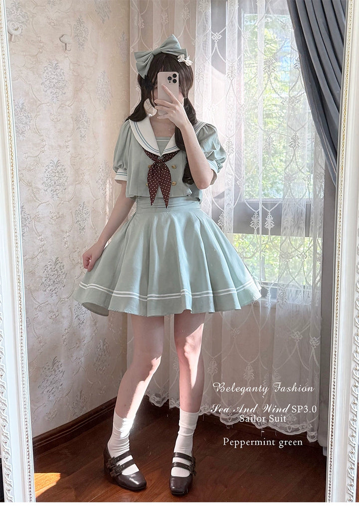Beleganty - Sea and Wind Separate SP3.0 - Sailor Lolita Puffy Sleeve Blouse