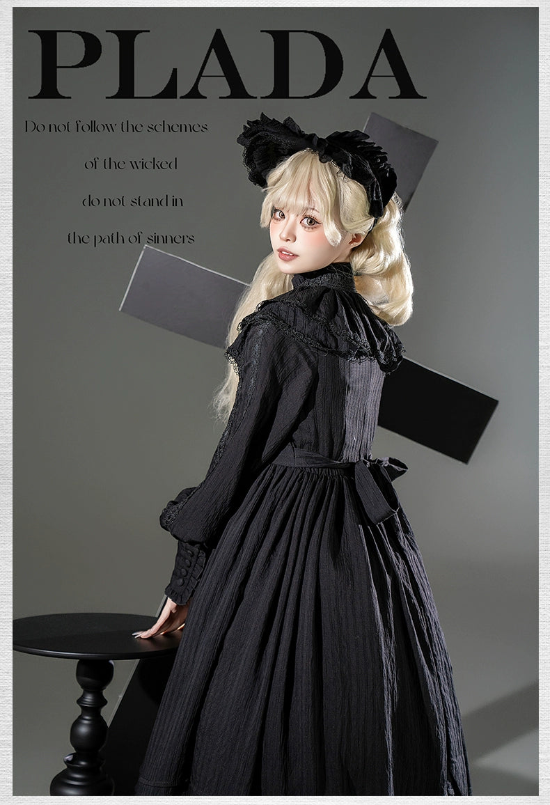 Sanshanjiu - A Quiet Place - Nun Style Gothic Lolita OP Dress