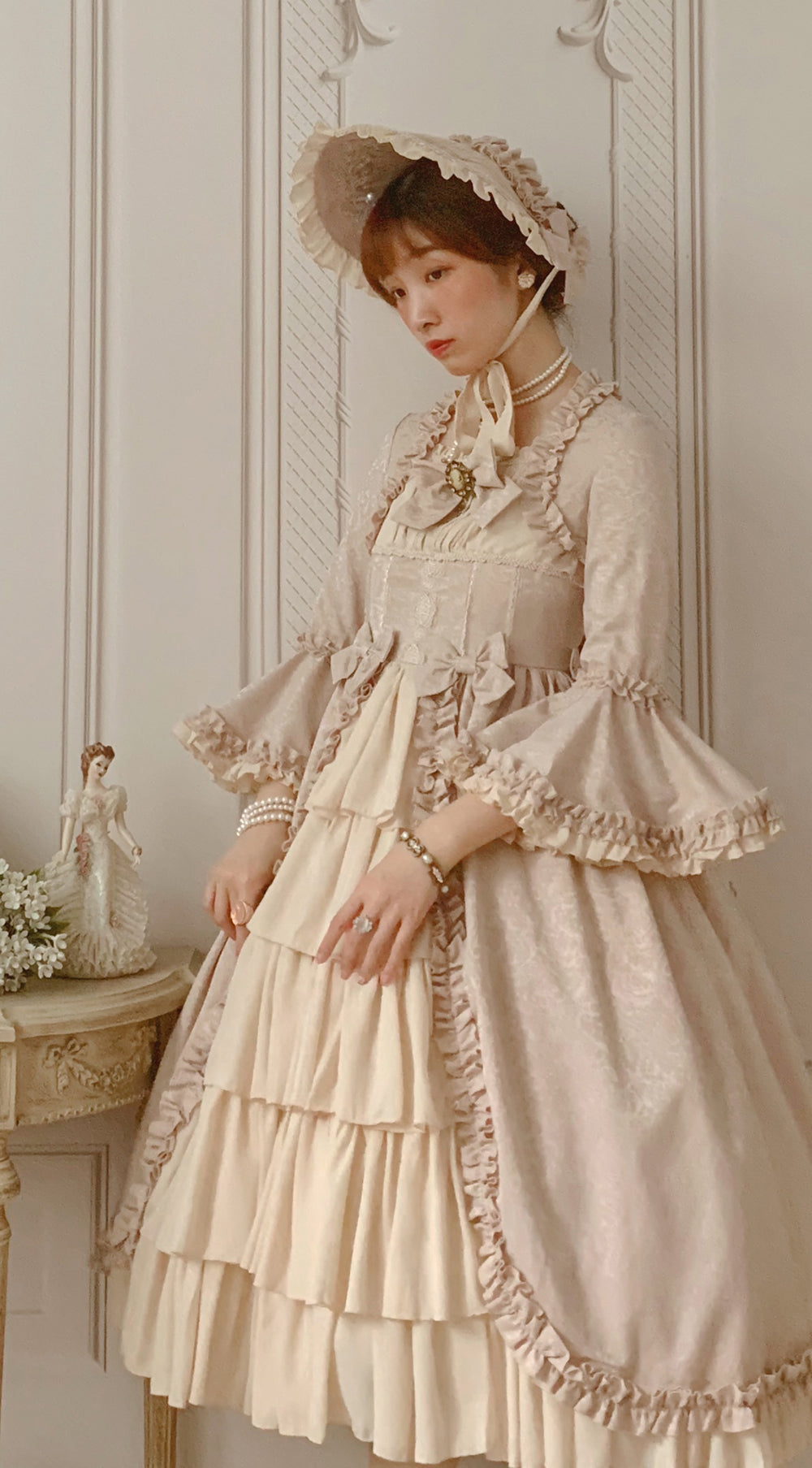 Henrietta~Victoria Doll~Vintage Lolita Adjustable Bonnet Multicolor   