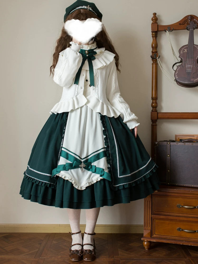 Hot Chocolate - Solid Lolita Cardigan, Ruffle Details 44516:811911