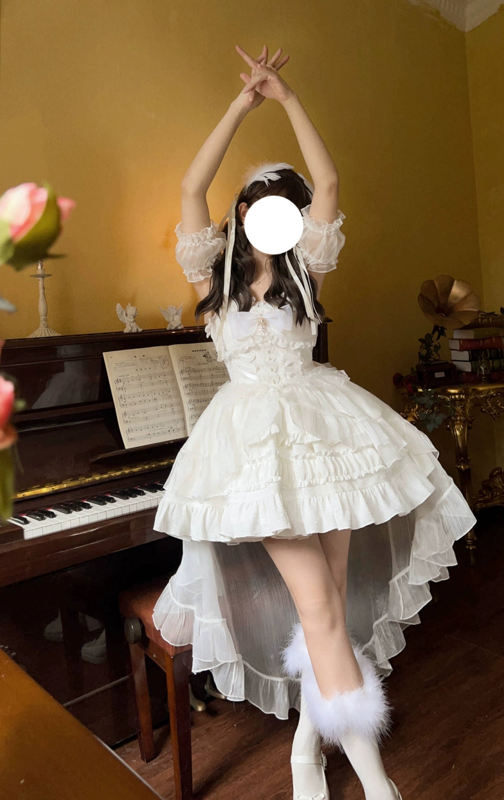 (BFM)Sugar Girl~Rose Tale~Sweet Lolita JSK Summer Lolita Suspender Dress   
