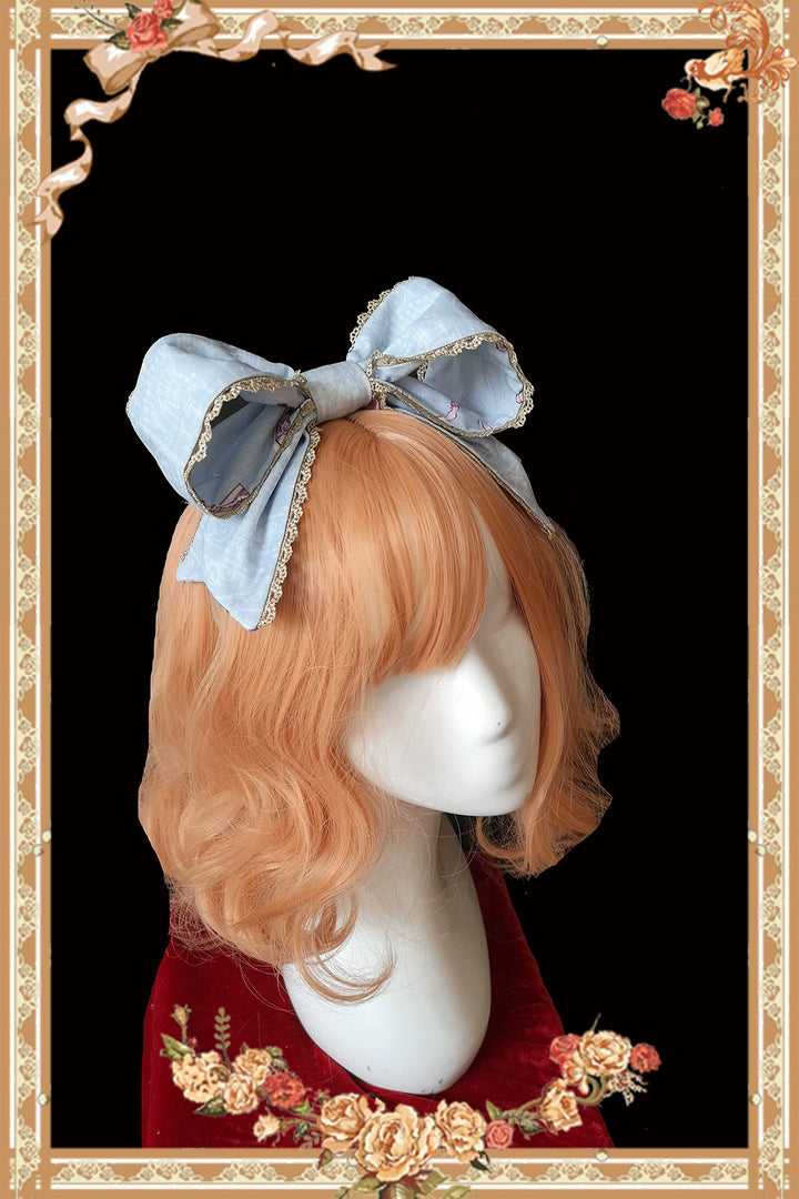 Infanta~Sweet Lolita Accessories Bonnet KC Socks Beret Cinderella Cat Blue KC  