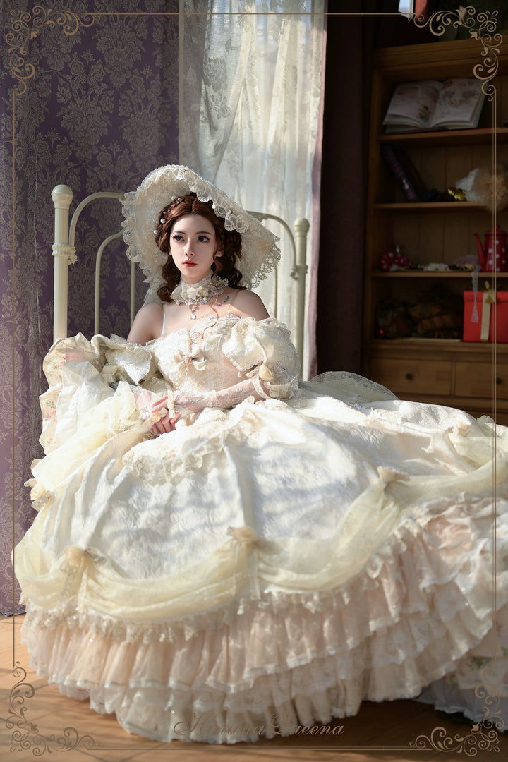 Hinana Queena~With Belle~Bridal Wedding Lolita OP Dress Available for Custom Size 41978:721638