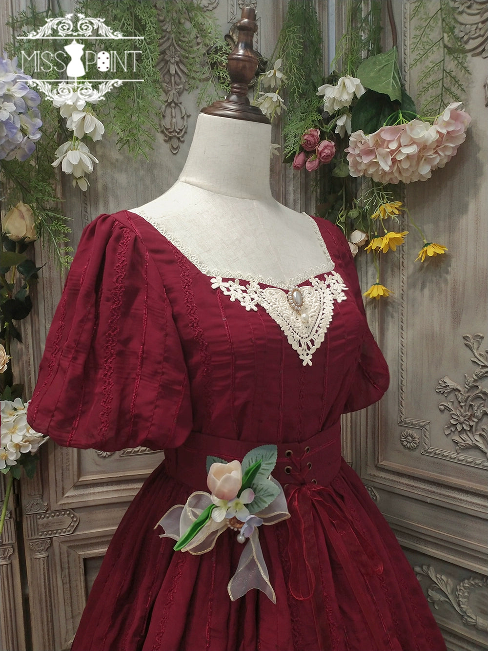 Miss Point~Tulip~Classic Lolita OP Dress Short Sleeve Dress Multicolors 19622:405452