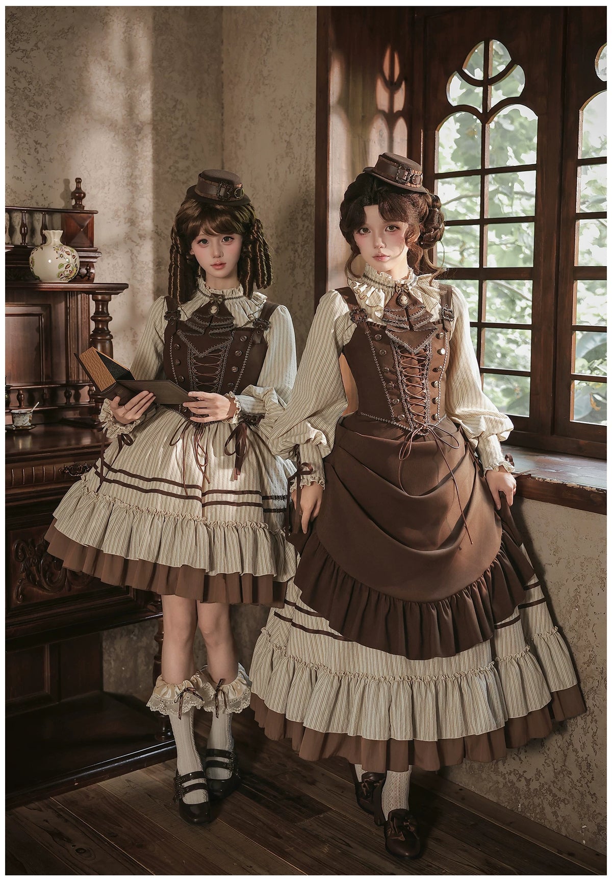 At Sunset - Fall Classic Lolita OP Dress Set, Bustier & Overlayer 45930:868541