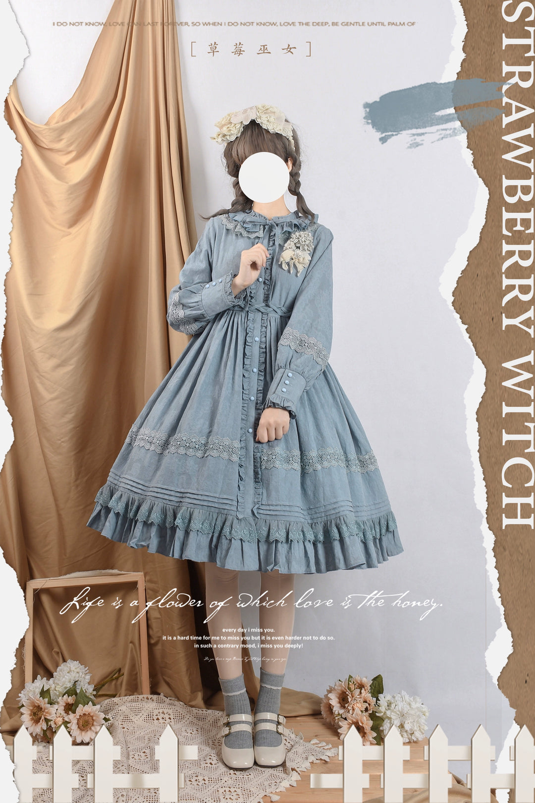 Strawberry Witch~The Spring~Cotton Lolita Plus Size OP Dress 33068:412230