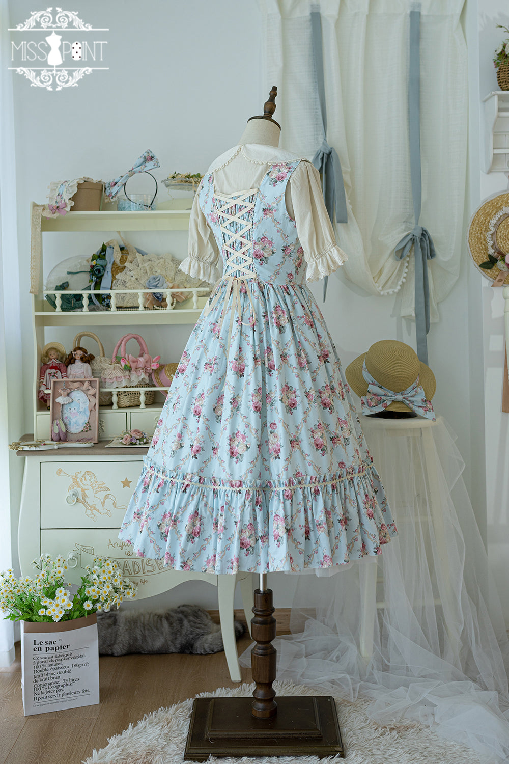 (Buyforme)Miss Point~Happy Summer Elegant Lolita Floral Jumper Skirt   