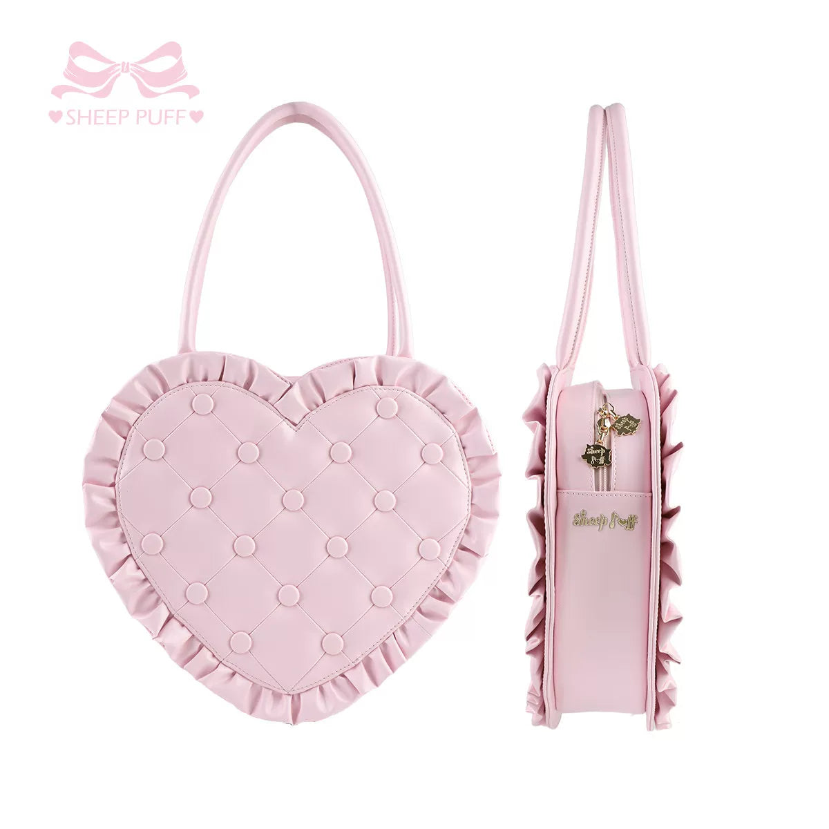 Heart Pillow - Sweet Lolita Heart-shaped Handbag or Shoulder Bag Pink