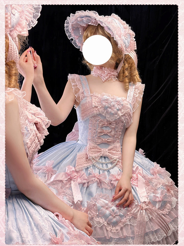 Shuang Sheng Xiao Xiong - Heart of Love - Sweet Lolita Wedding JSK, Bow Details 44306:803132