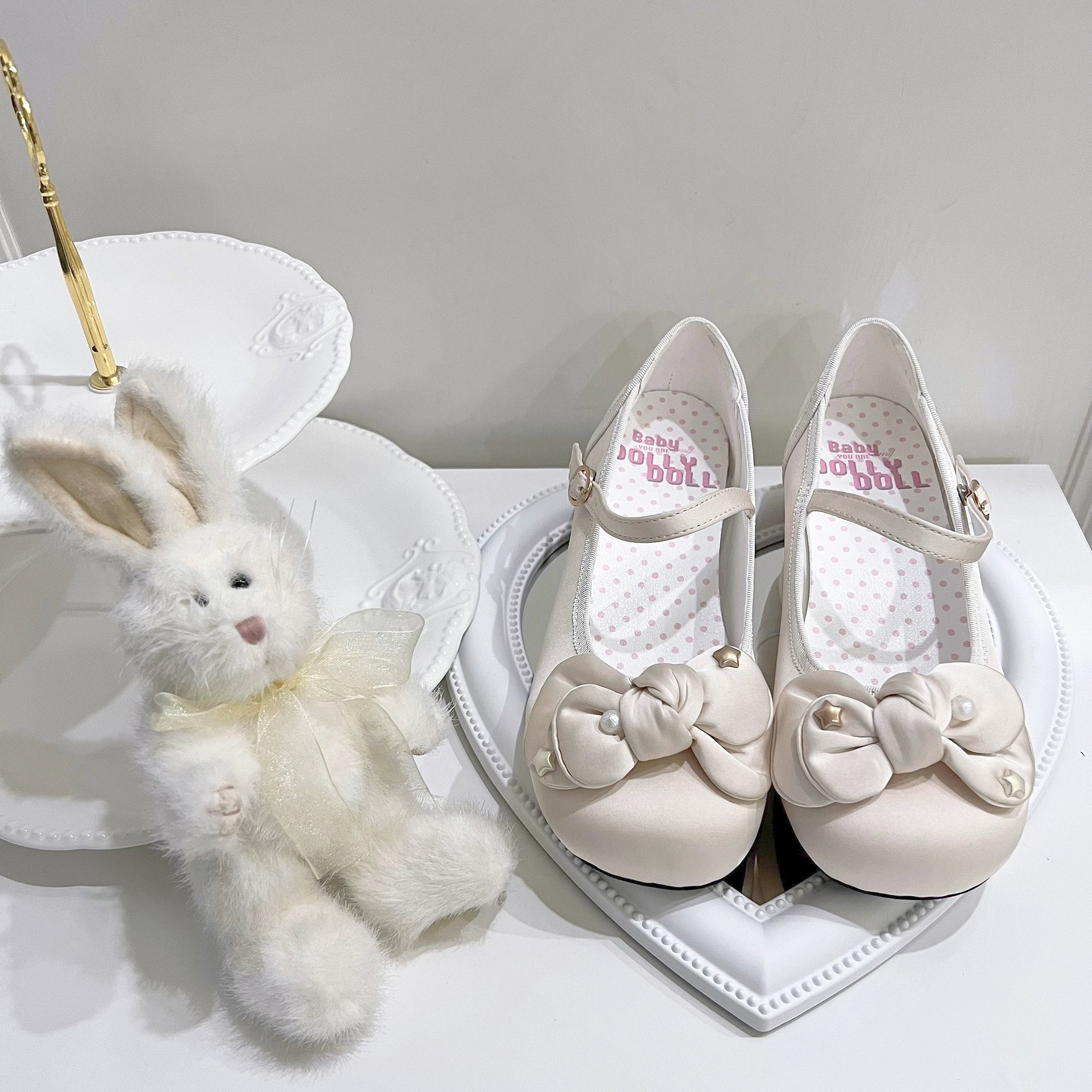 Dolly Doll~Little Fat Ding~Sweet Lolita Shoes Low Heel Round-toe Shoes 37184:582802