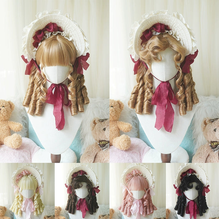 Imperial Tea~Retro Lolita Wig Short Roman Curl Hairpiece