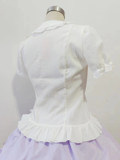 Sweet Angel~Daily Lolita White Short Sleeve Shirt   