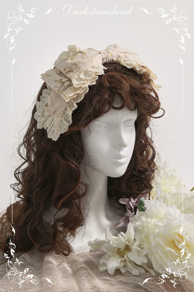 Dark Star Island~Lily&Mountain Breeze~Lily Lolita Accessories BNT One size fits all Ivory - large side clip 