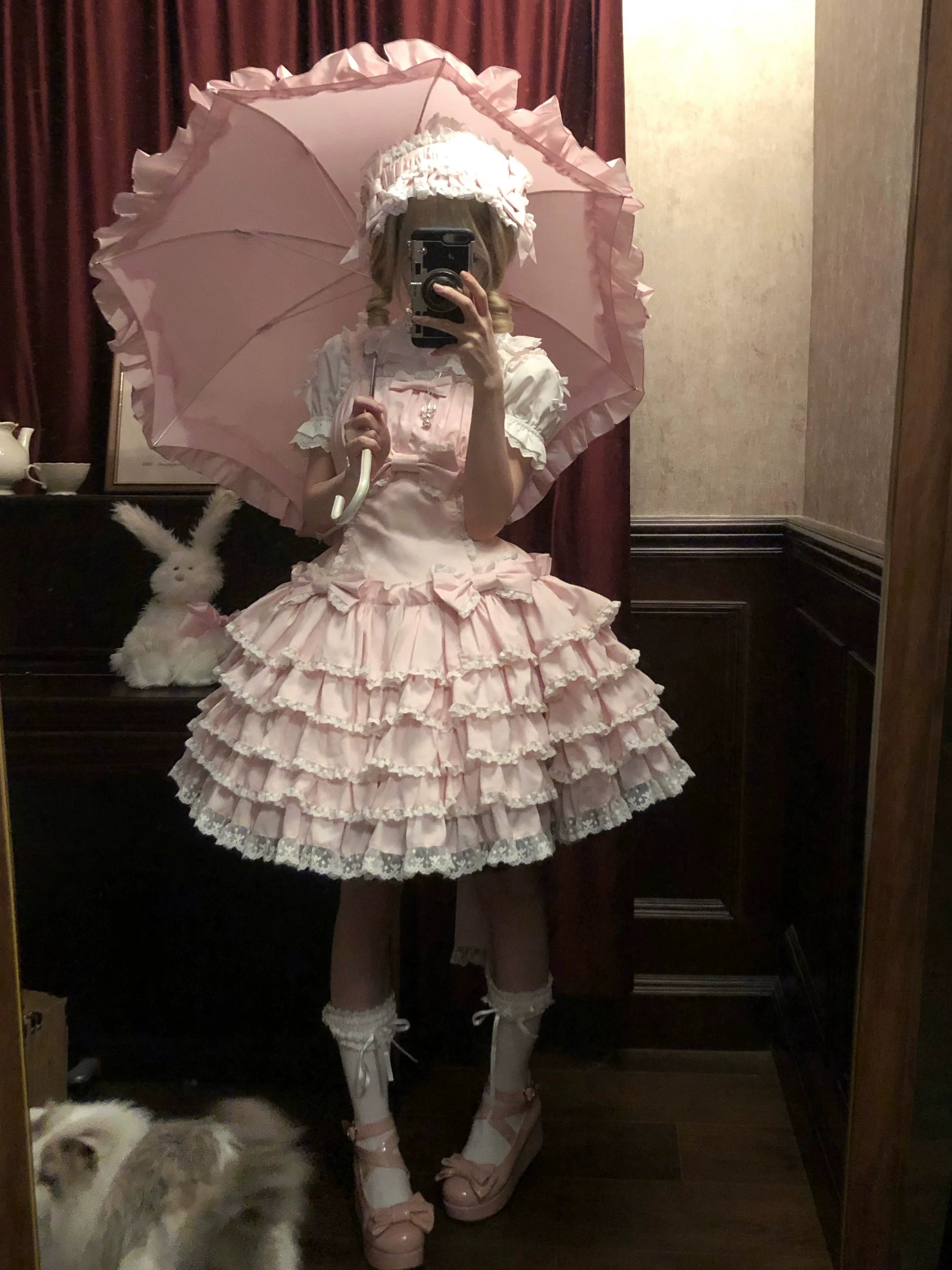 Nn Star~Half Sugar Ism~Sweet Lolita JSK Low Waist Dress With Tiered Hem 43152:768353