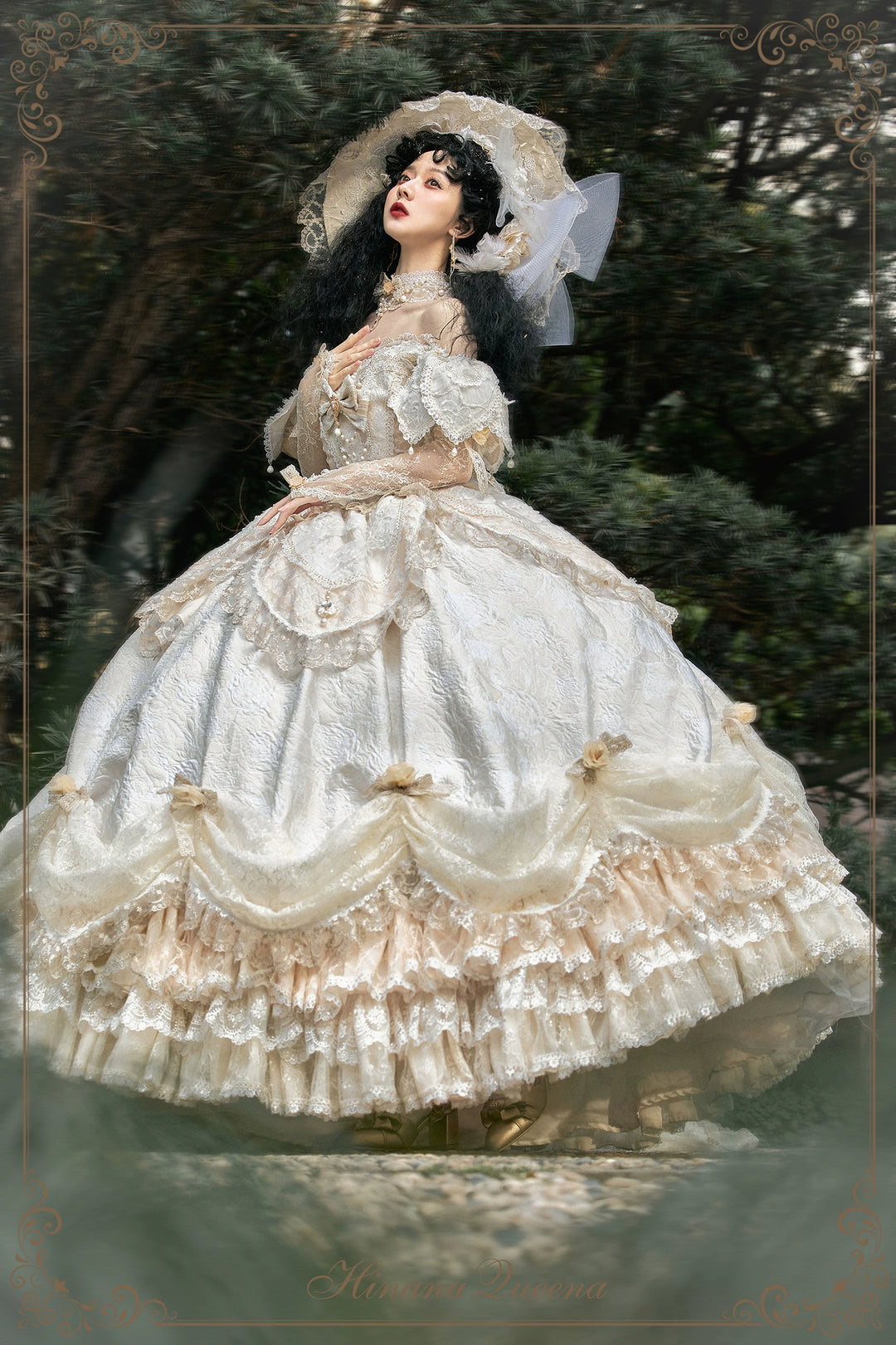 Hinana Queena~With Belle~Bridal Wedding Lolita OP Dress Available for Custom Size 41978:721624