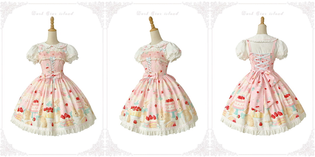 Dark Star Island~Honey Bunny Cake~Sweet Lolita JSK/OP/Strap SK/Shirt 39864:638844