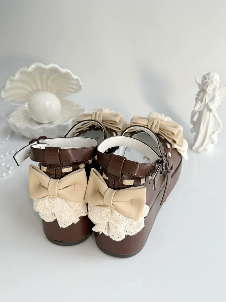 Jiujiu Lolita - Milky Puff - Sweet Lolita Heels Shoes, Round Toe With Petite Wedge 43858:787897